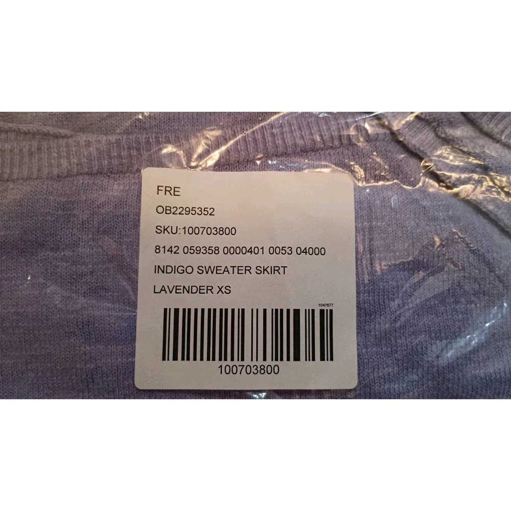 Free People Free-Est Indigo Midi Skirt XS Handkerchief Hem Cotton Linen NWT